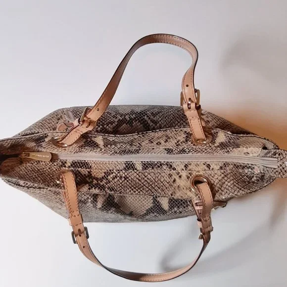 Michael Kors Jet Set Snake Print Python Leather Tote Bag - Picture 7 of 13